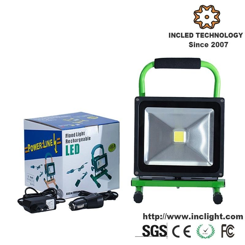30W 5hrs Portable Rechargeable LED Flood Light
