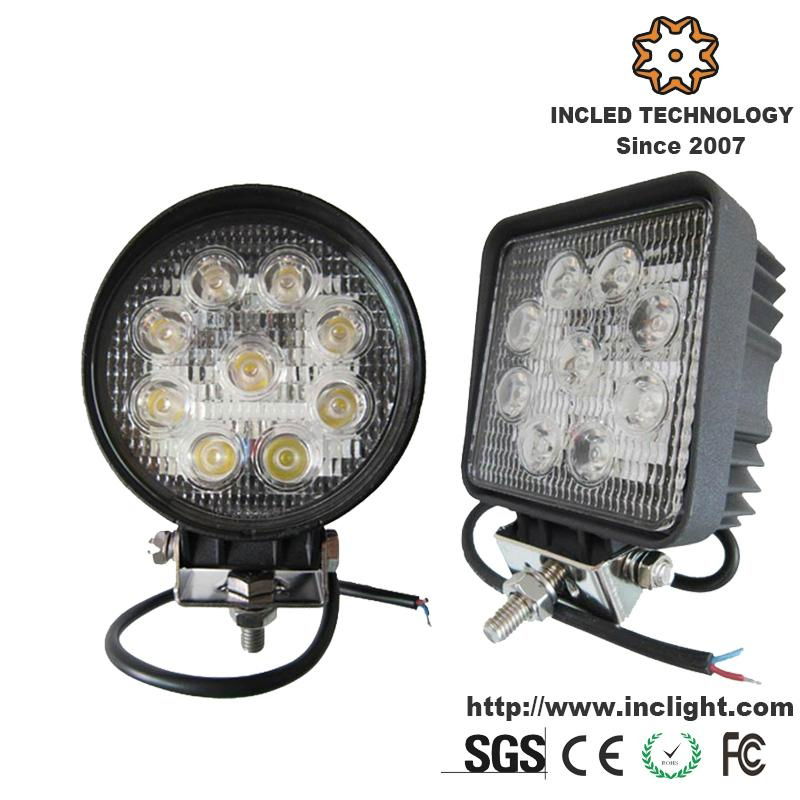 4 Inch 27W 2150lm Square Spotlight LED Worklight