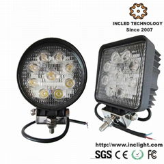 4 Inch 27W 2150lm Square Spotlight LED Worklight