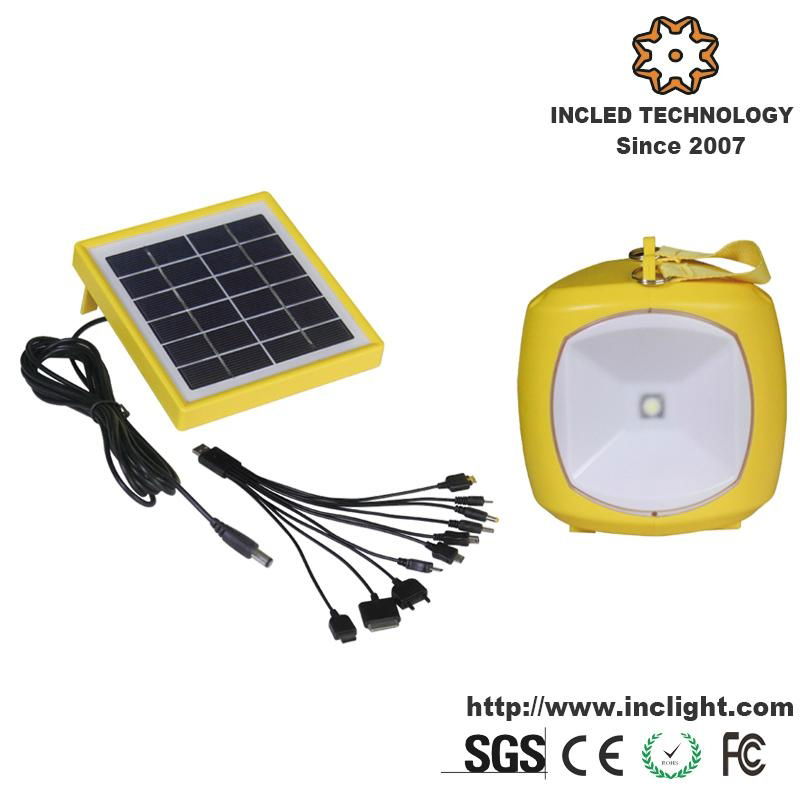 Portable Solar Lantern Camping Light with USB Charger 2