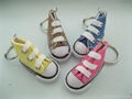 mini canvas shoe keychain 1