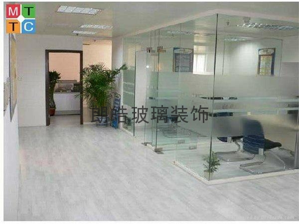 广州定做磨砂玻璃隔断安装 2