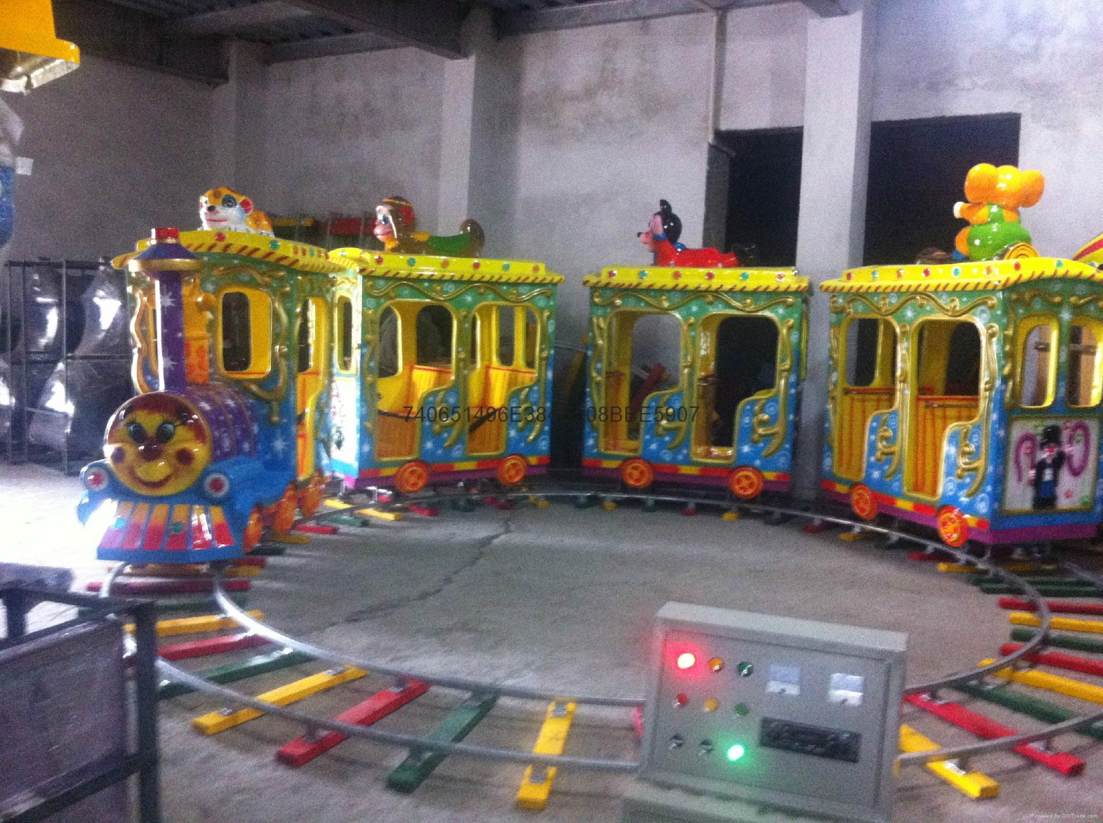 Direct selling children's playground small train rail electric square 5