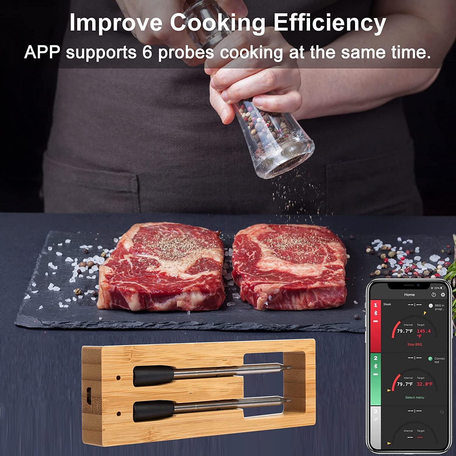 Home Kitchen Household BBQ Digital Phone App Food Smart Meat Thermometer 4
