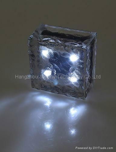 Solar Ice brick light with 4LED 4