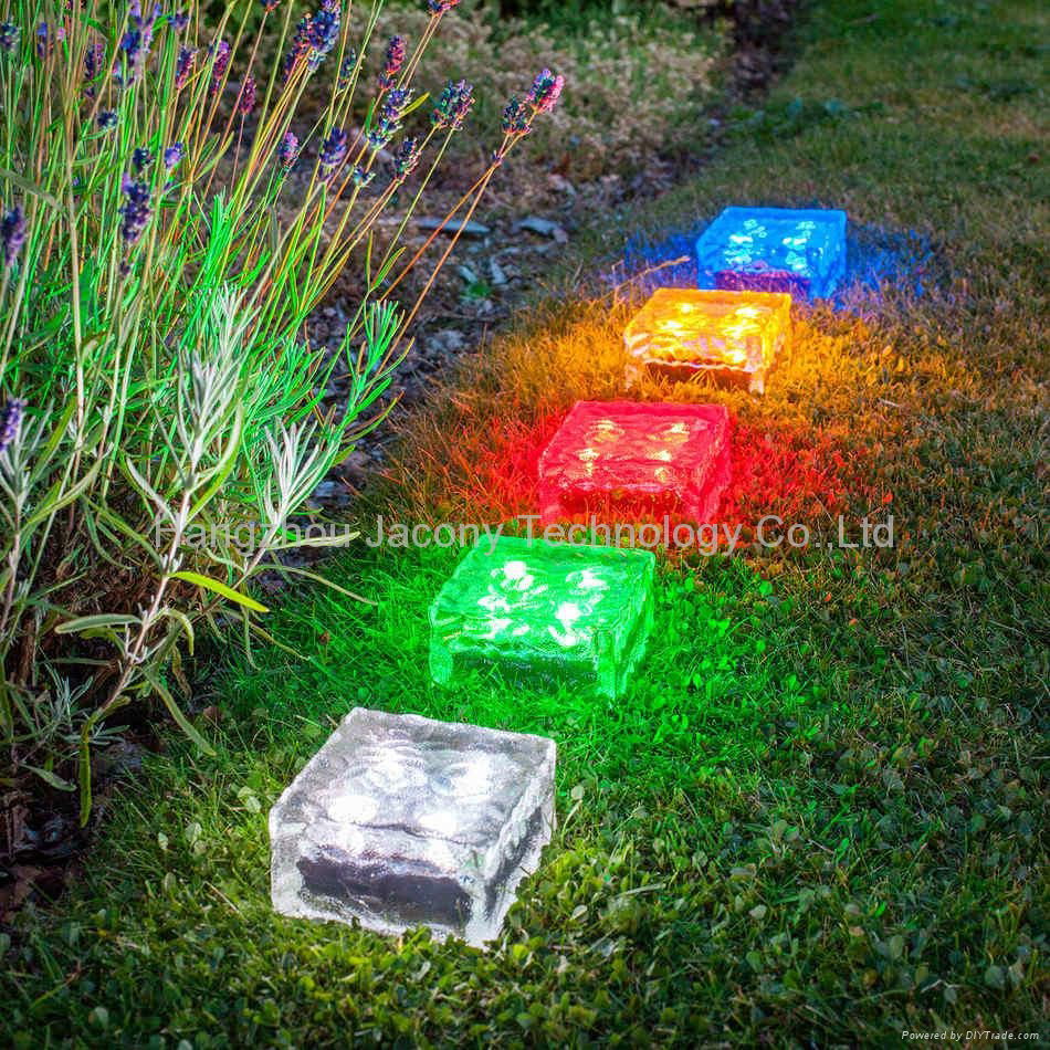 Solar Ice brick light with 4LED