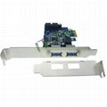 2 Port and 19pin 20pin USB3.0 PCI Express Card 3