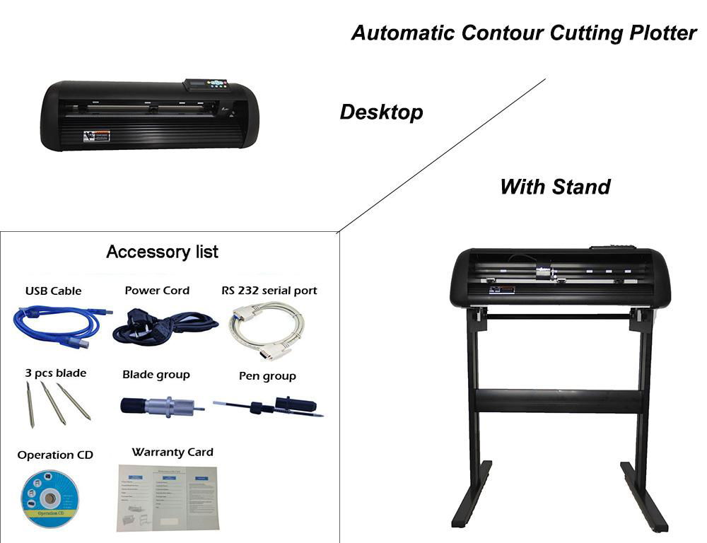 Auto 25'' Vinyl Contour Cutting Plotter With Stepper Motor 2