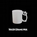 Sublimation Transfer 11OZ Ceramic White Soccer Cups