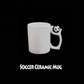 Sublimation Transfer 11OZ Ceramic White Soccer Cups