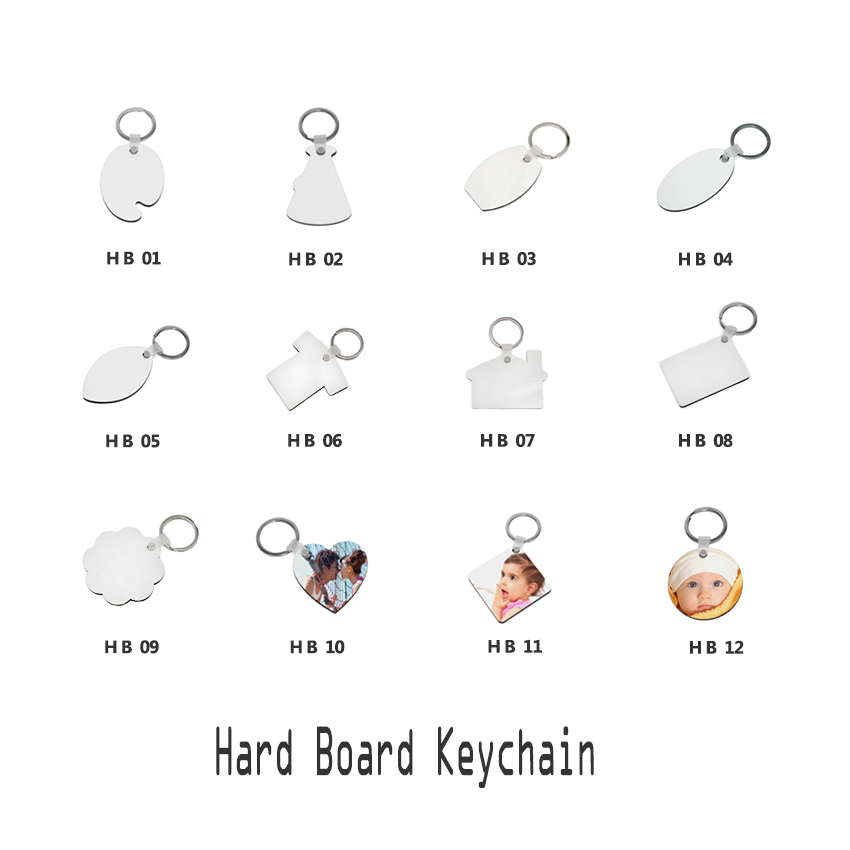 Sublimation White MDF Key Chains With Coated