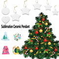 Blank Sublimation Ceramic Pendant For Christmas