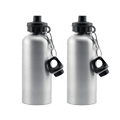 Sublimation Metal Blank Silver Aluminum Bottles 400ml 500ml 600ml