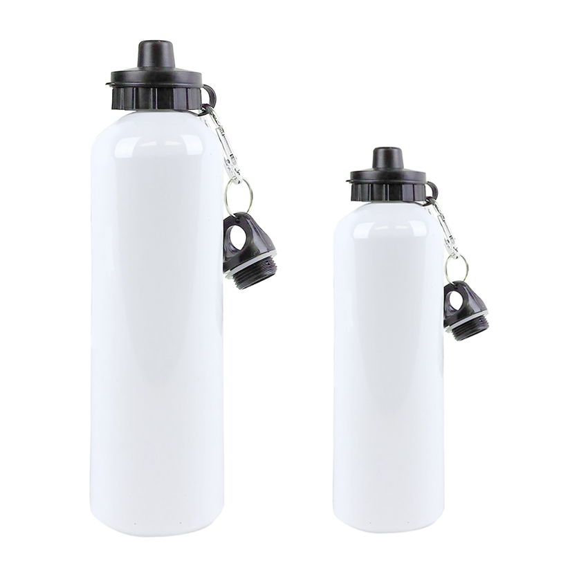 Sublimation Metal Blank Silver Aluminum Bottles 400ml 500ml 600ml 2