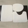 Blank Sublimation Printed Flannel Bathroom Floor Mat Toilet Mat Set