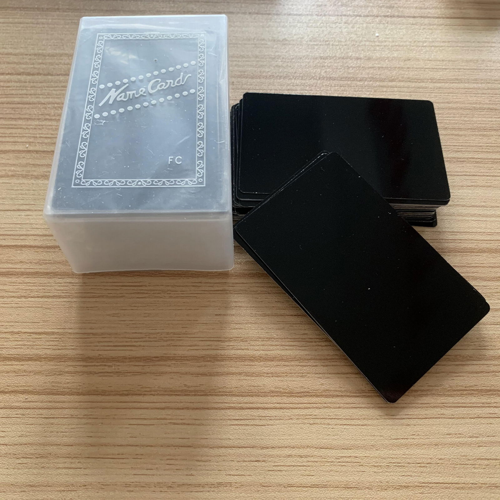 Black Laser Engraving Metal Business Card Blank Laser Cut Aluminum Cards 3