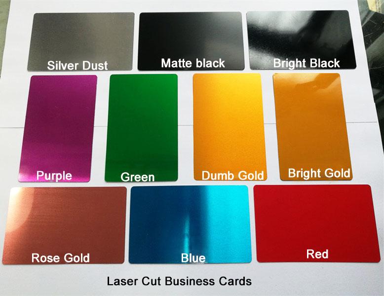 Black Laser Engraving Metal Business Card Blank Laser Cut Aluminum Cards 4