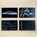 Laser Engraved Metal Business Cards Black Aluminum Name Card