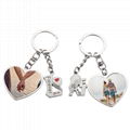 Sublimation Metal Lover Keychains Blanks Couple Key Rings 1