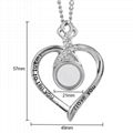 Wholesale Blanks Metal Lover Necklace Pendants For Sublimation Transfer 3