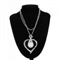 Wholesale Blanks Metal Lover Necklace Pendants For Sublimation Transfer