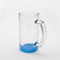 16OZ Colorful Frosted Beer Glass Sublimation Glass Beer Mugs For Bar