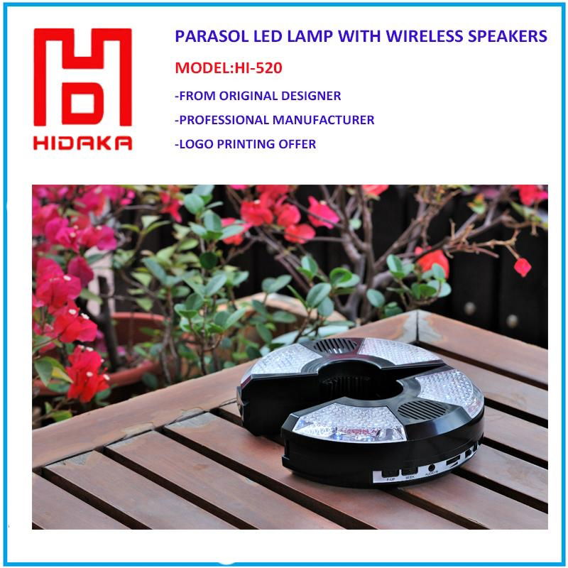 2014 New Product Outdoor LED Lights with Bluetooth Wireless Speakers 2
