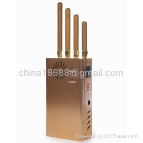 2014 New Handheld Four Bands Cell Phone Jammer with Single-Band Control 2