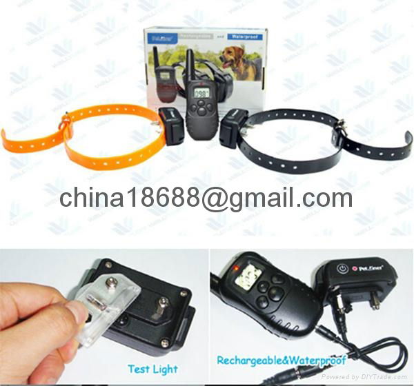 For 2 Dogs Training Rechargeable Trainer 998DB with 2 Waterproof Dog Collars 3