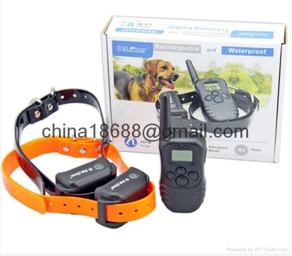 For 2 Dogs Training Rechargeable Trainer 998DB with 2 Waterproof Dog Collars 2