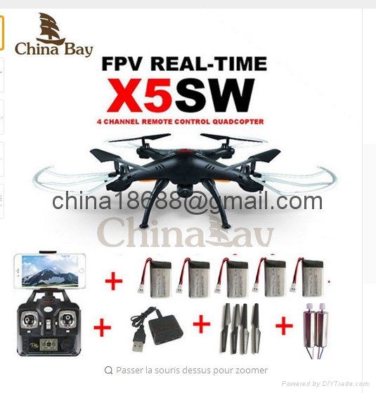  Syma X5sw et X5C WIFI RC Drone FPV Quadcopter avec 2MP caméra 2.4 G six axes hé 4