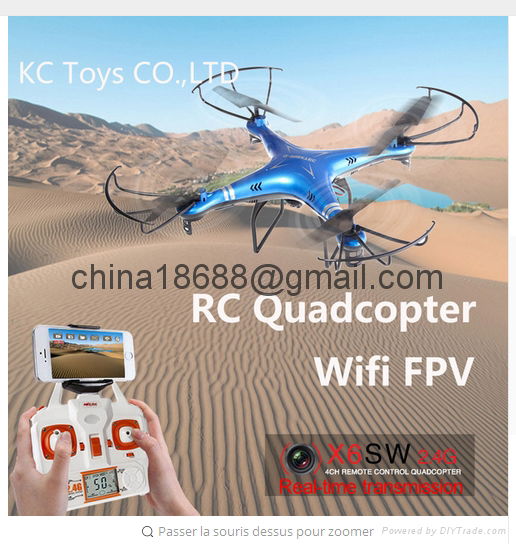  2016 nouvelle X6sw RC hélicoptère drone quadcopter drones professionnels avec C 3