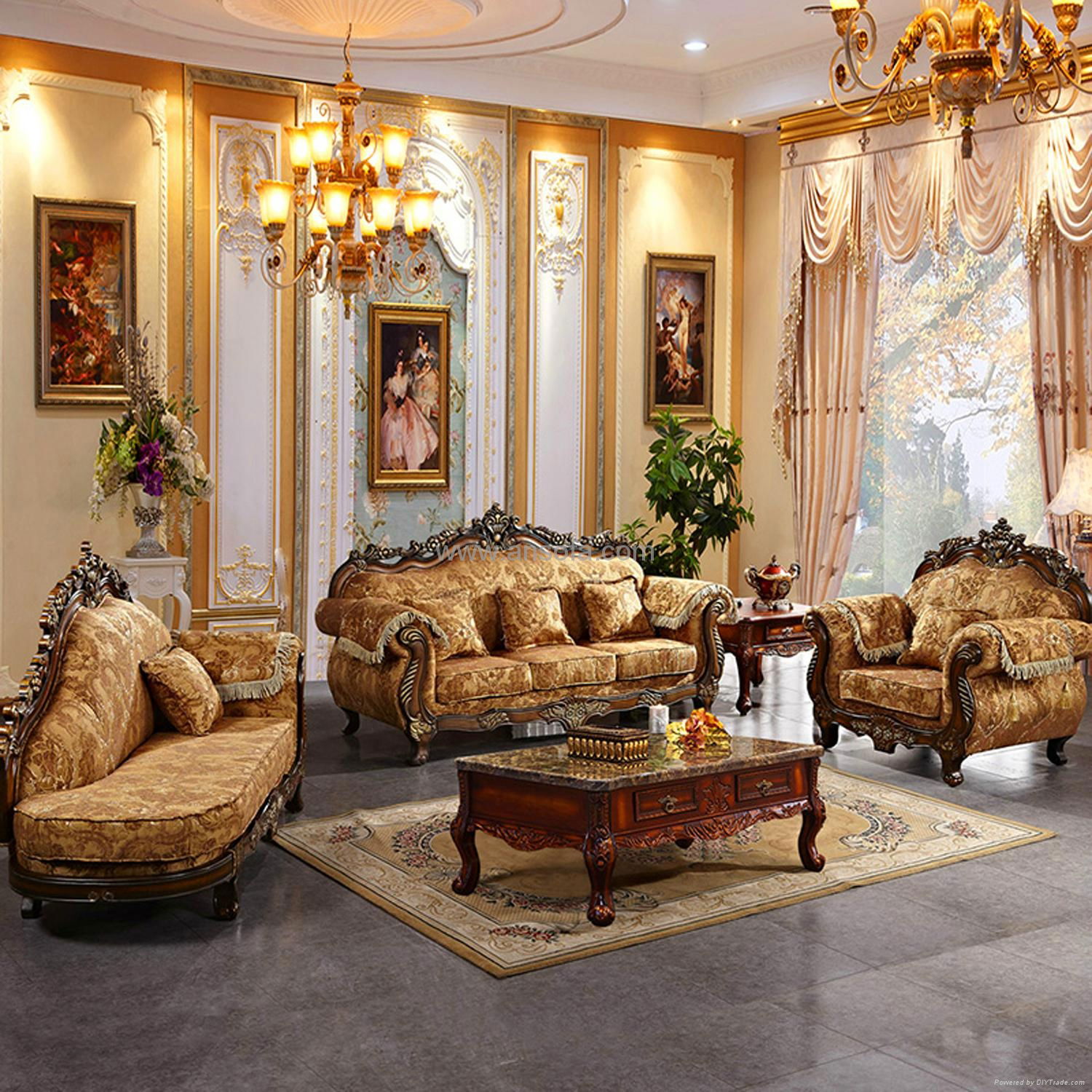 Wood Sofa Set for Living Room Furniture - YF-929 - Alice (China ...