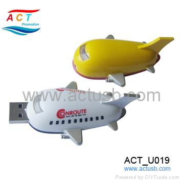 Plastic plane shape USB Stick