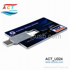 Card-shaped USB Memory