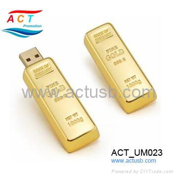 Metal golden bar USB Flash Disk