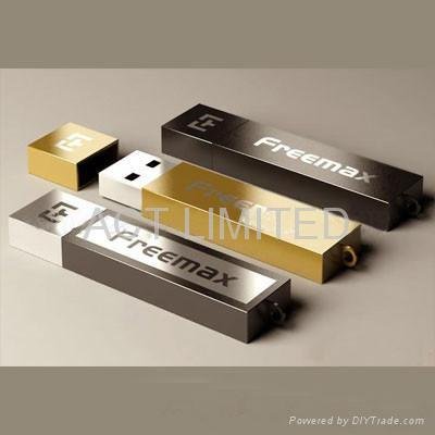 Metal golden bar USB Flash Disk 3
