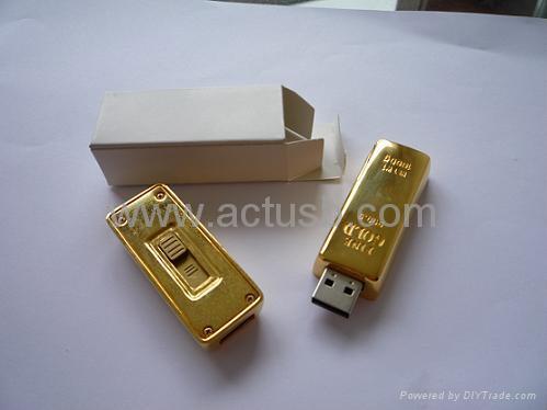 Metal golden bar USB Flash Disk 4