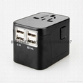 4USB adapter travel adapter Universal Travel Adapter with USB Charger 3