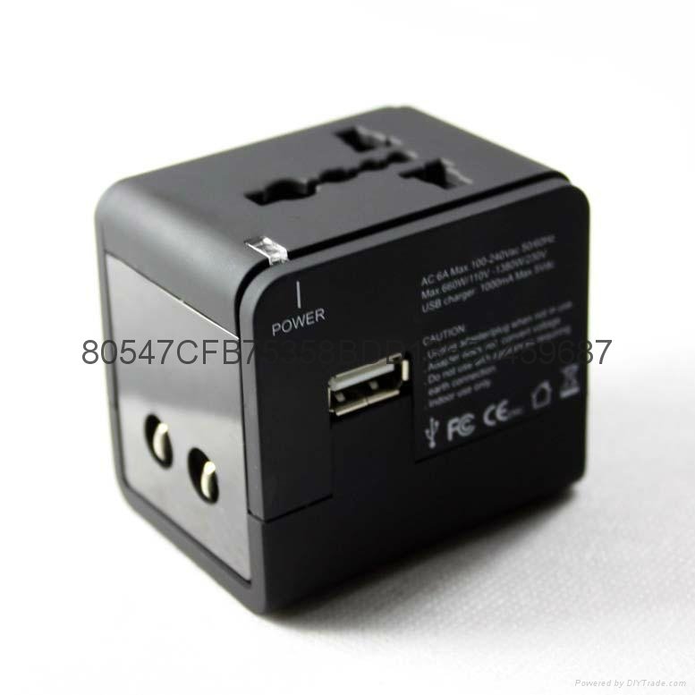 EEC-148U 全球通用旅游转换插座 万能转换插座 USB转换充电器 2
