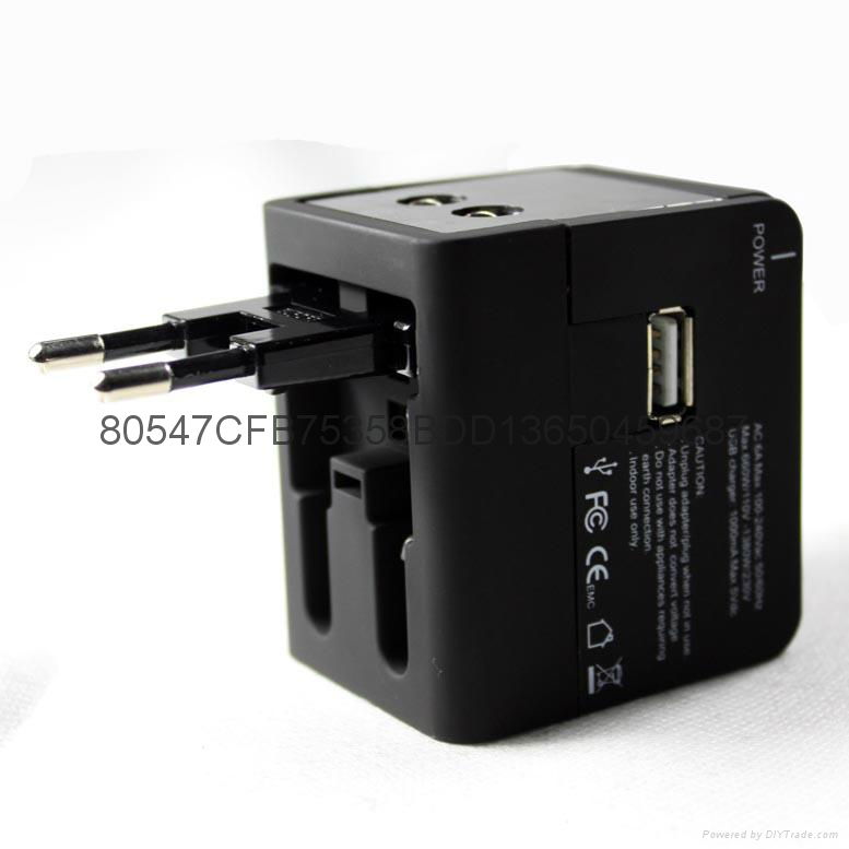 EEC-148U 全球通用旅游转换插座 万能转换插座 USB转换充电器 3