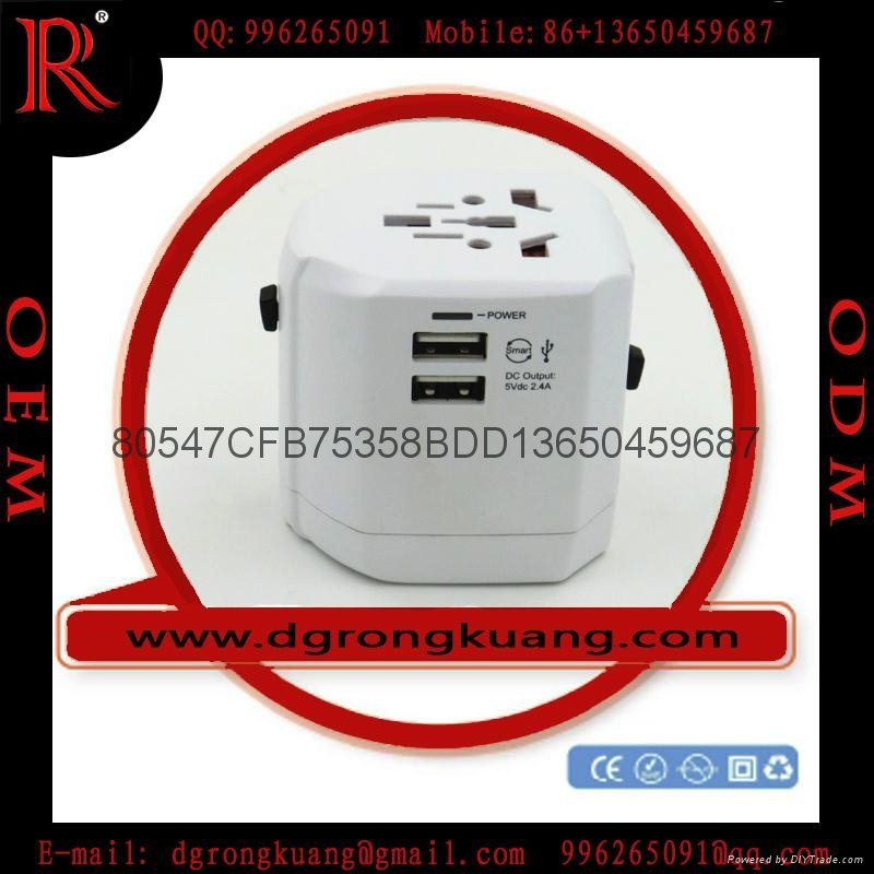 Universal Travel Adapter with USB Charger  2