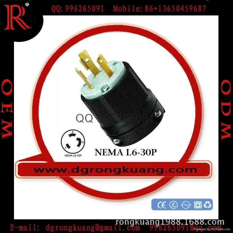 NEMA L6-30P  工业插头 