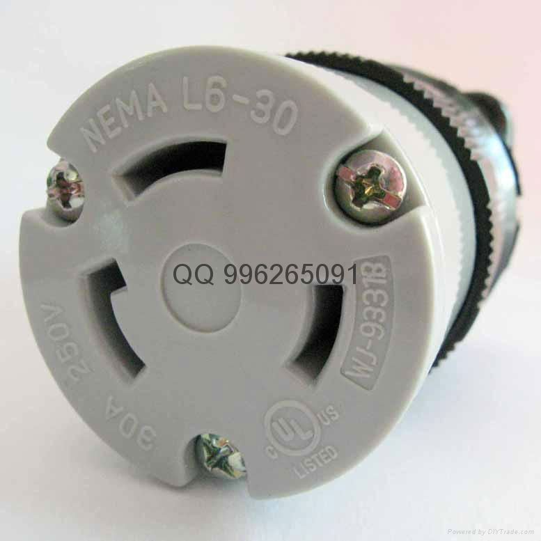 NEMA L6-30R Locking Connector 3