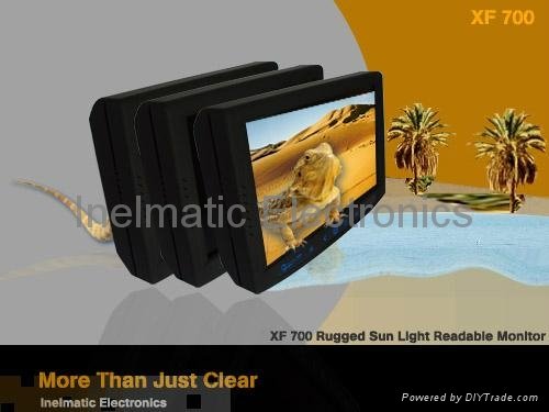 7" Sunlight Readable Vehicle Monitor with Led Back Light