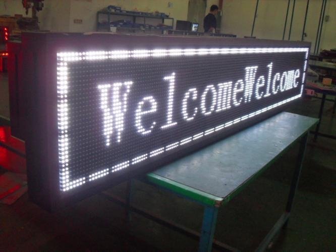 white color LED outdoor screen/WiFi led moving message sign 2