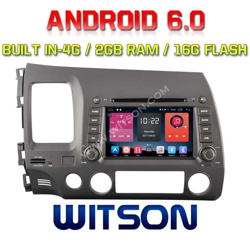 Android 6.0 Car DVD Player With GPS for HONDA CIVIC 2006-2011 (W2-K7313)