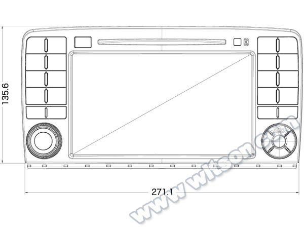 Android 7.1 Car DVD Player With GPS for MERCEDES-BENZ R CLASS W251 (W2-Q215) 2