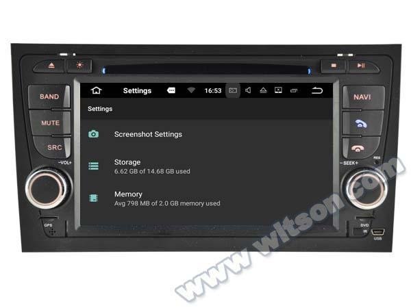 Android 7.1 Car DVD Player With GPS for ForAUDI A4/S4/RS4 (W2-Q050) 4