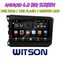 9" Android 6.0 Car DVD Player With GPS for HONDA CIVIC 2012-2014 (LHD) (F2149A)